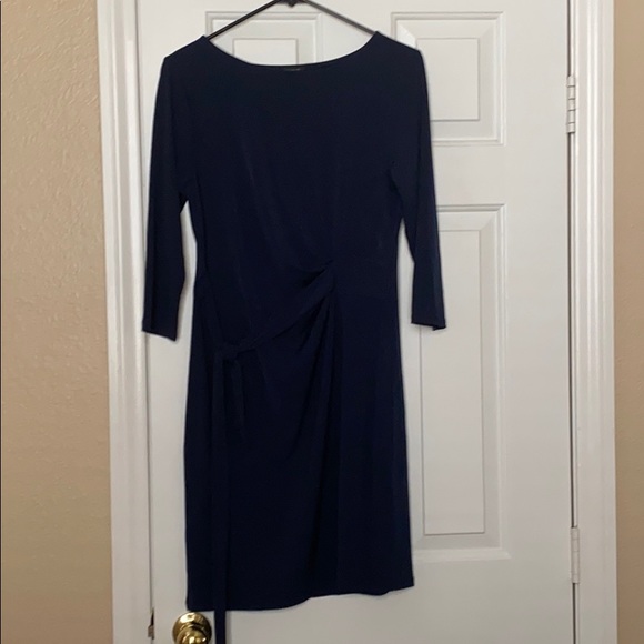 NWOT Anne Taylor Navy dress - Picture 2 of 8